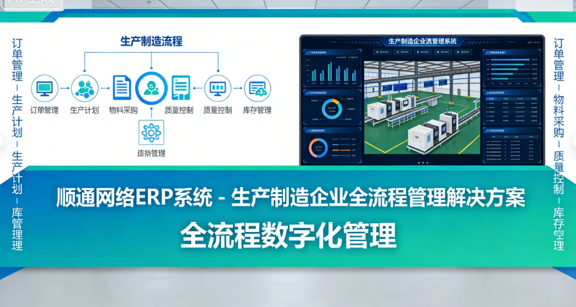顺通网络ERP系统 - 生产制造企业全流程管理解决方案