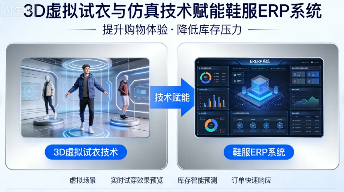 3D虚拟试衣与仿真技术赋能鞋服ERP系统：提升购物体验、降低库存压力