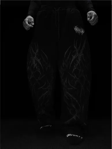 Breathedivinity美式潮牌男运动裤慢跑运动健身印花休闲直筒长裤