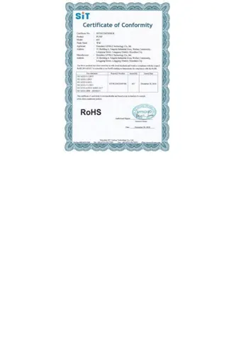 RoHS International Standard Certification