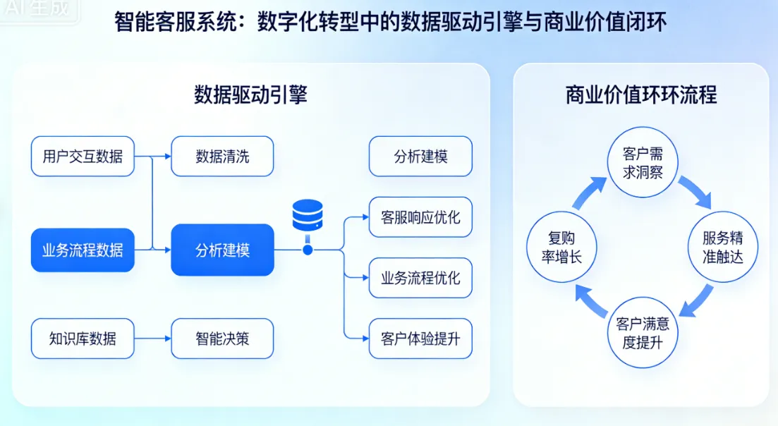 智能客服系统：数字化转型中的数据驱动引擎与商业价值闭环