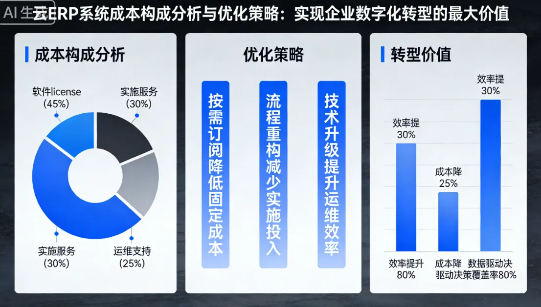 云ERP系统成本构成分析与优化策略：实现企业数字化转型的最大价值