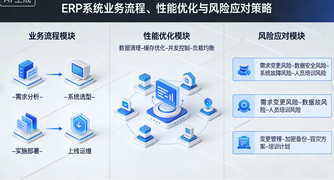 ERP系统的业务流程与性能优化和风险应对策略