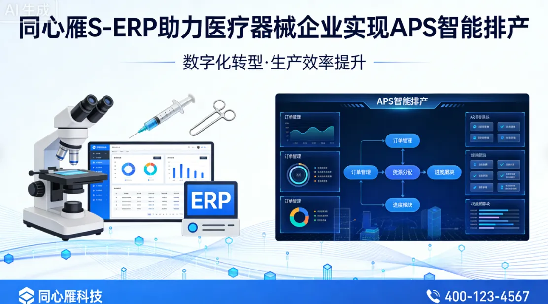 同心雁 S - ERP 助力医疗器械企业实现 APS 智能排产