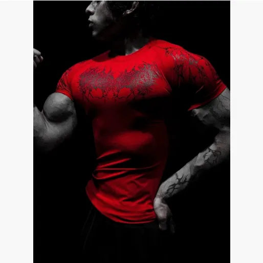 Breathedivinity 2025 男士健身衣 短袖运动健身速干紧身衣 适合