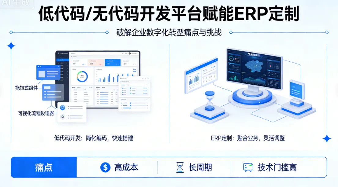 低代码/无代码开发平台赋能ERP定制：破解企业数字化转型痛点与挑战
