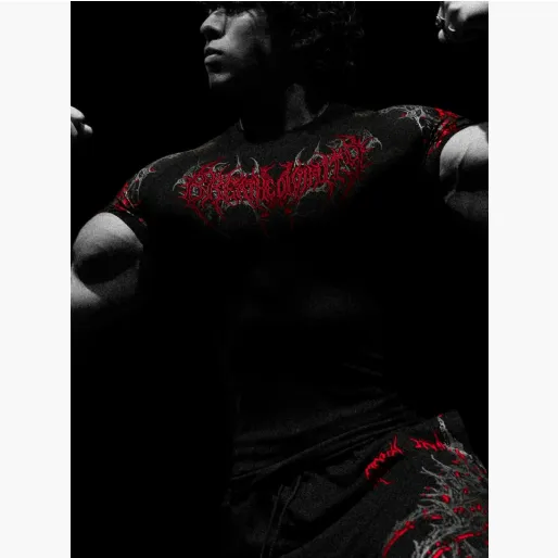 Breathedivinity 2025 男士健身衣 短袖运动健身速干紧身衣 适合