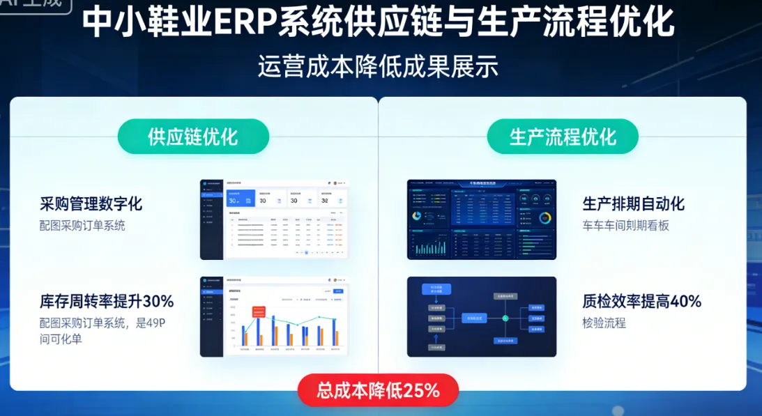 中小鞋业通过ERP系统优化供应链与生产流程，实现运营成本降低