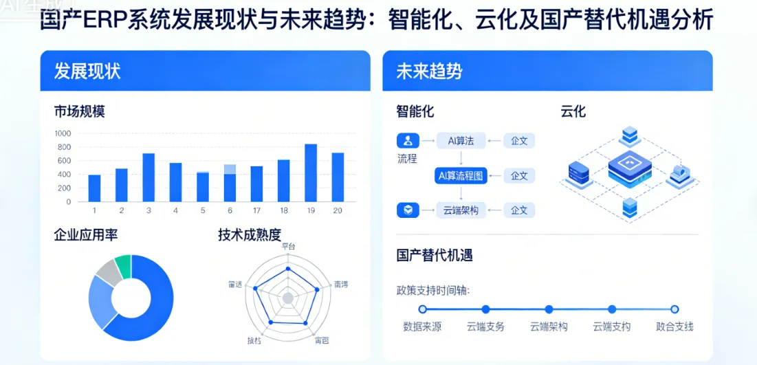 国产ERP系统发展现状与未来趋势：智能化、云化及国产替代机遇分析