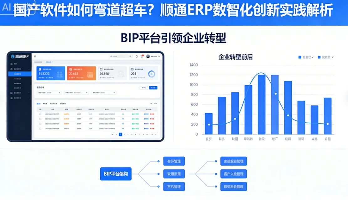 国产软件如何弯道超车？顺通ERP数智化创新实践解析 | BIP平台引领企业转型