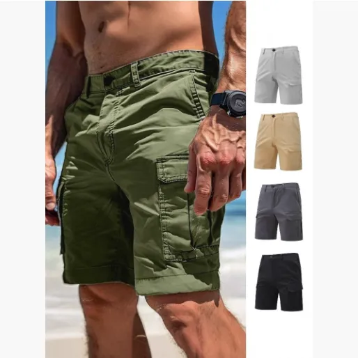 欧码跨境外贸欧美男士夏季运动休闲大码梭织布沙滩短裤男 短裤男