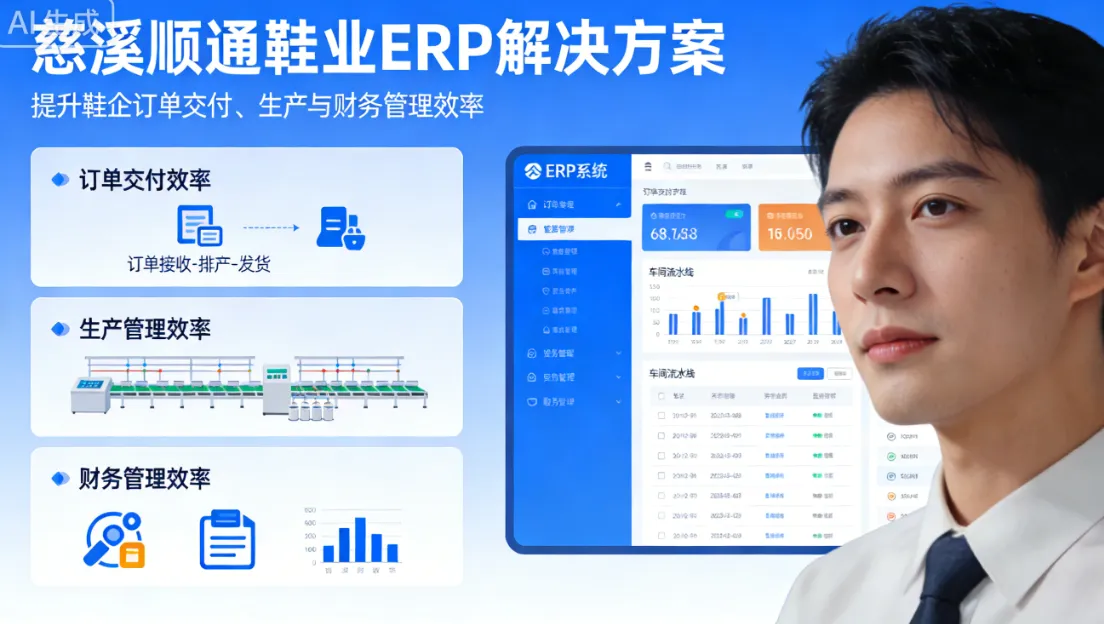 慈溪顺通鞋业ERP解决方案:提升鞋企订单交付、生产与财务管理效率