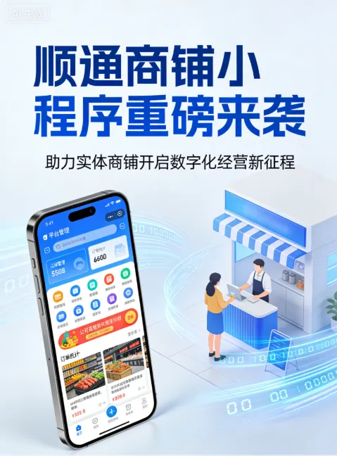 顺通商铺小程序重磅来袭，助力实体商铺开启数字化经营新征程