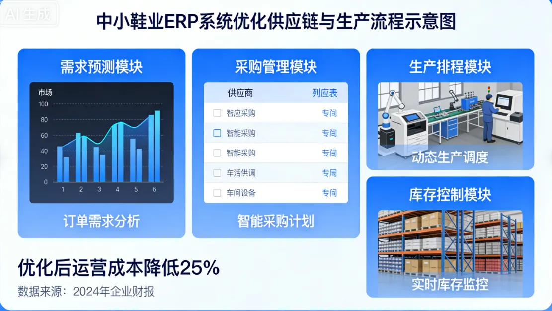 中小鞋业通过ERP系统优化供应链与生产流程，实现运营成本降低