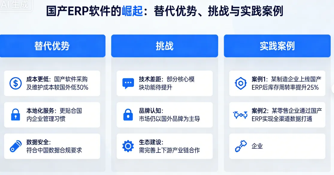国产ERP软件的崛起：替代优势、挑战与实践案例