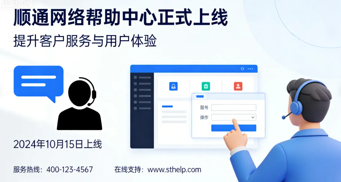 顺通网络帮助中心正式上线，提升客户服务与用户体验