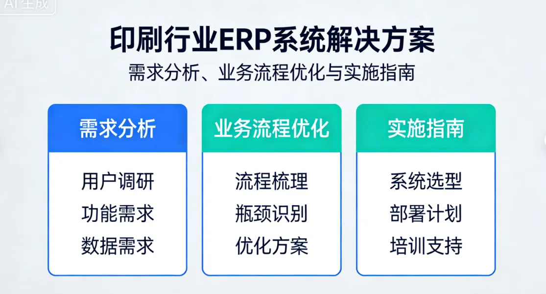 印刷行业ERP系统解决方案:需求分析、业务流程优化与实施指南