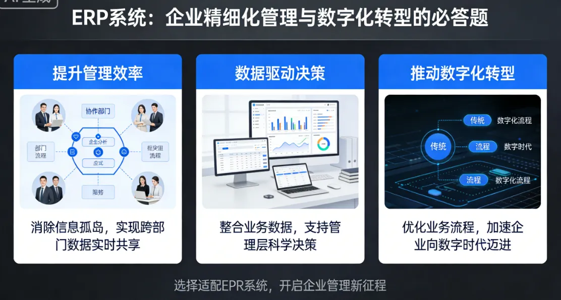 为什么说 ERP系统是企业精细化管理、数字化转型的必答题