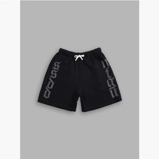 跨境250克毛圈棉男士休闲五分裤直筒透气吸汗运动短裤印花短裤男