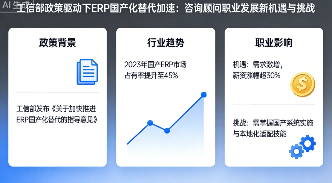 工信部政策驱动下ERP国产化替代加速：咨询顾问职业发展新机遇与挑战