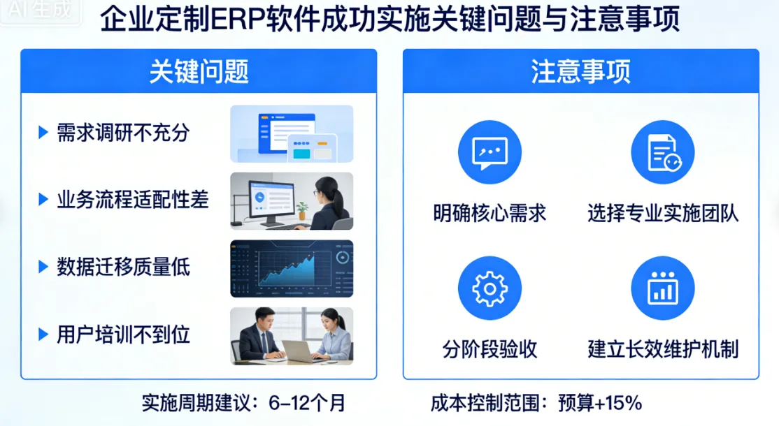 企业定制ERP软件成功实施的关键问题与注意事项
