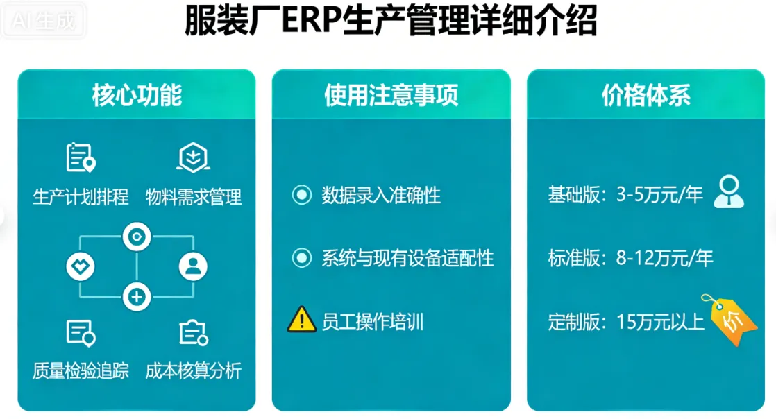 服装厂erp生产管理详细介绍【功能、注意事项、价格等】