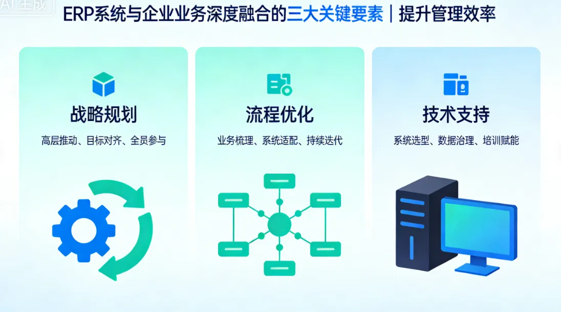 ERP系统与企业业务深度融合的三大关键要素 | 提升管理效率