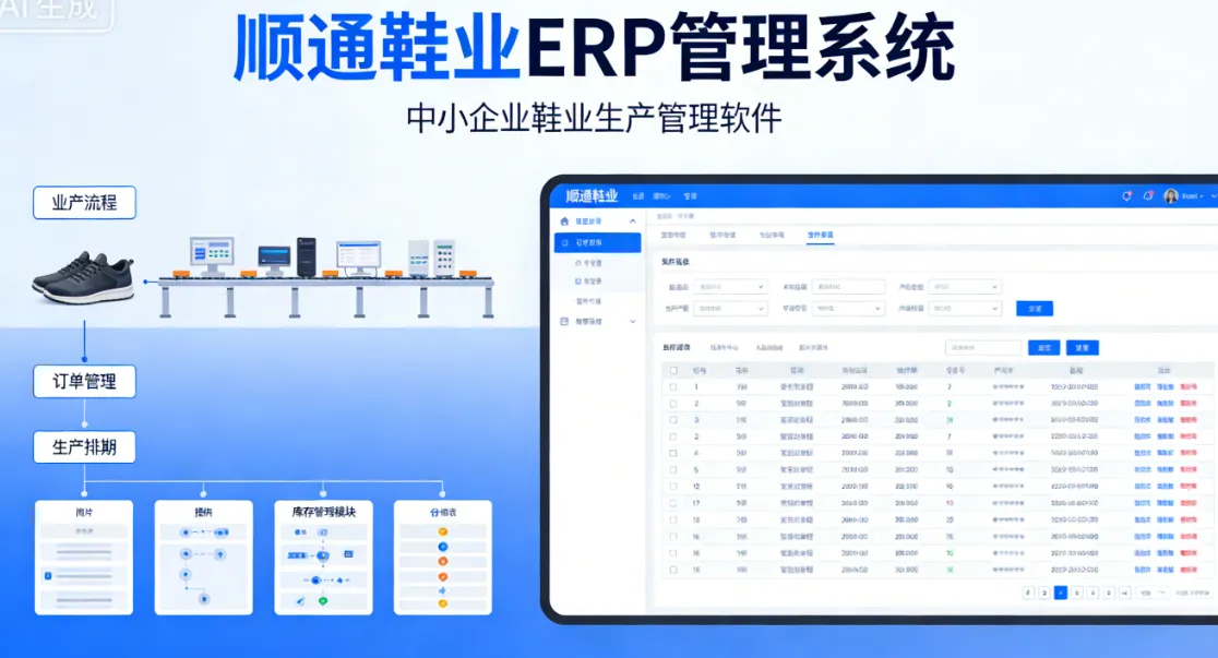 顺通鞋业ERP管理系统 - 中小企业鞋业生产管理软件