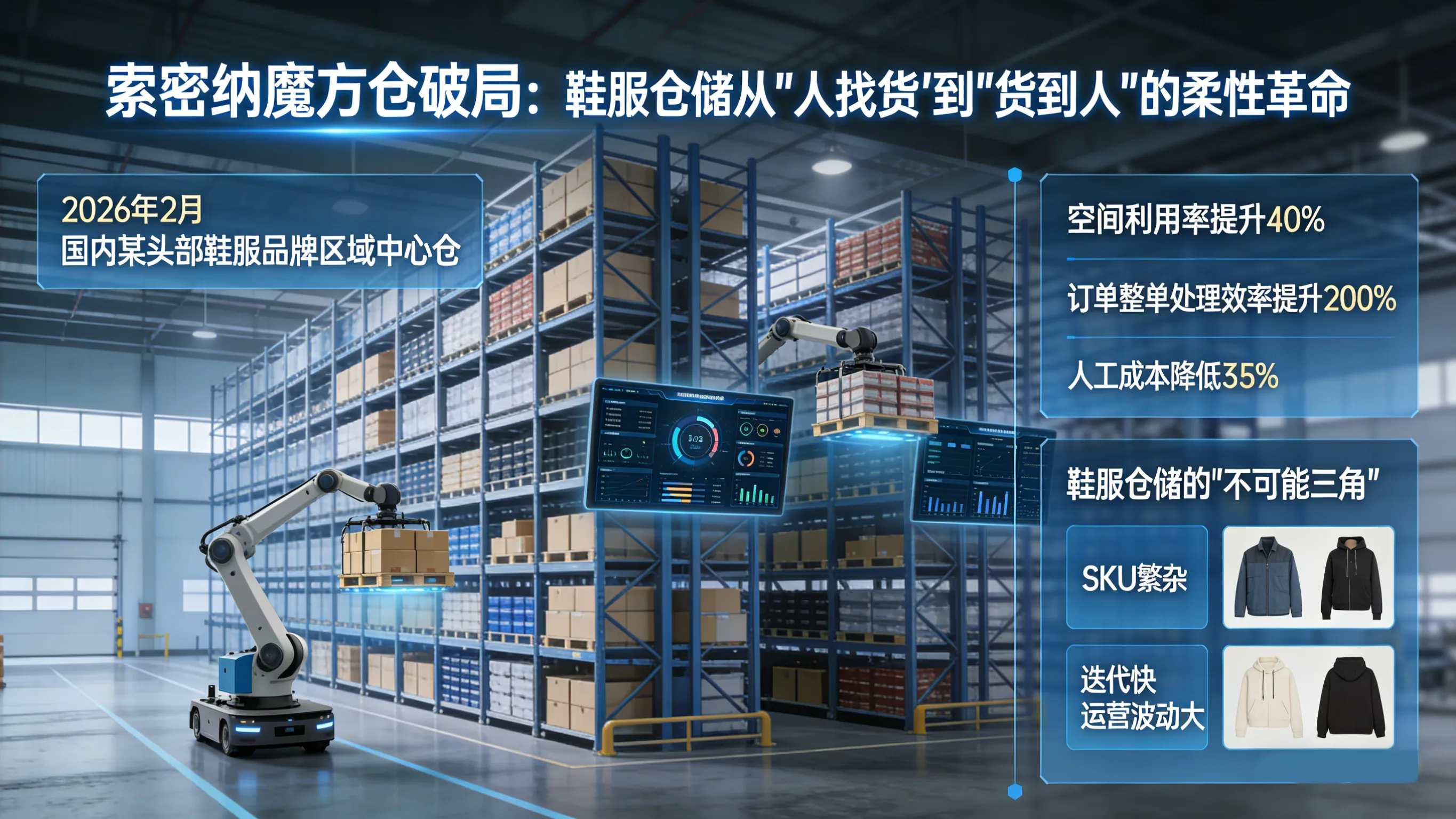 索密纳魔方仓破局：鞋服仓储从“人找货”到“货到人”的柔性革命