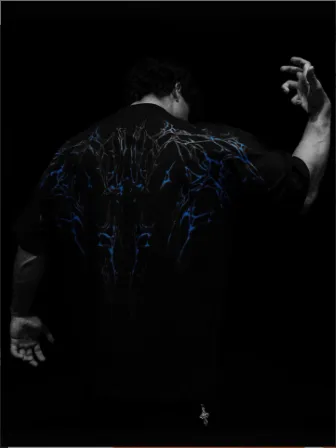 Breathedivinity美式潮牌暗黑风格运动休闲男士超大T恤棉质短袖