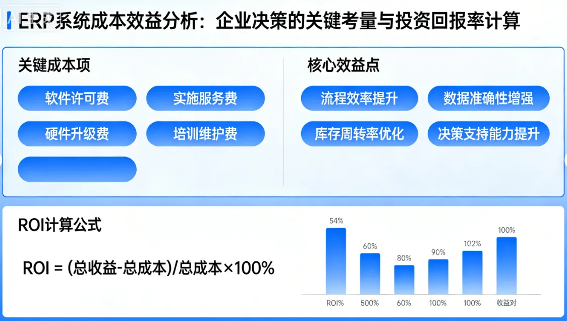 ERP系统成本效益分析：企业决策的关键考量与投资回报率计算