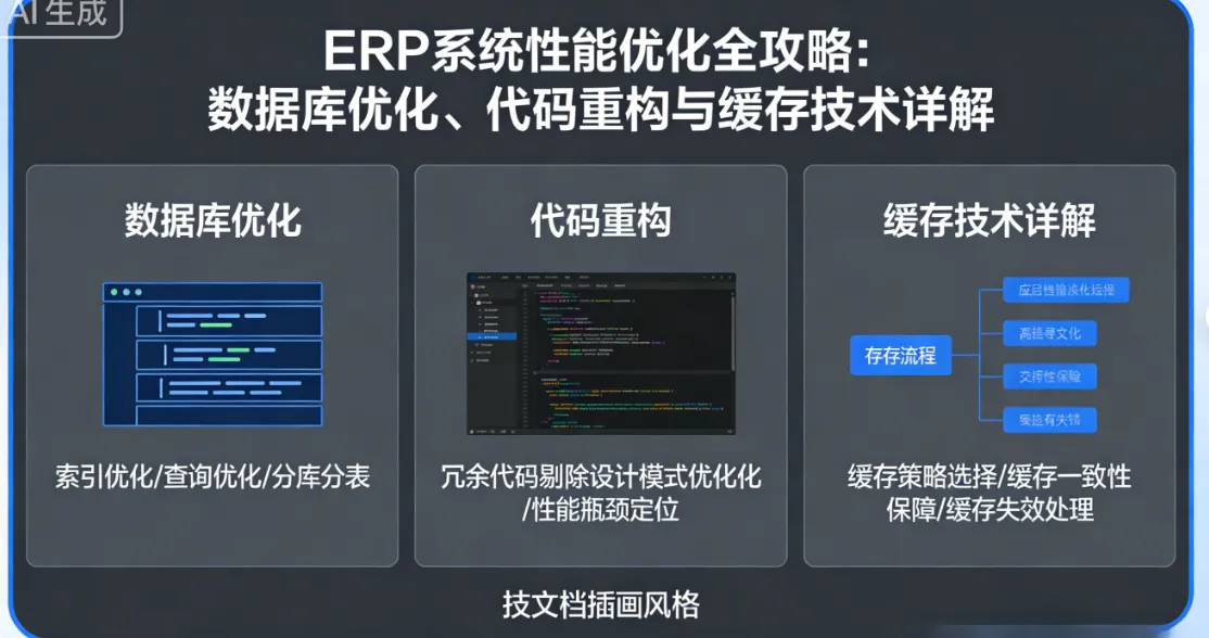 ERP系统性能优化全攻略：数据库优化、代码重构与缓存技术详解