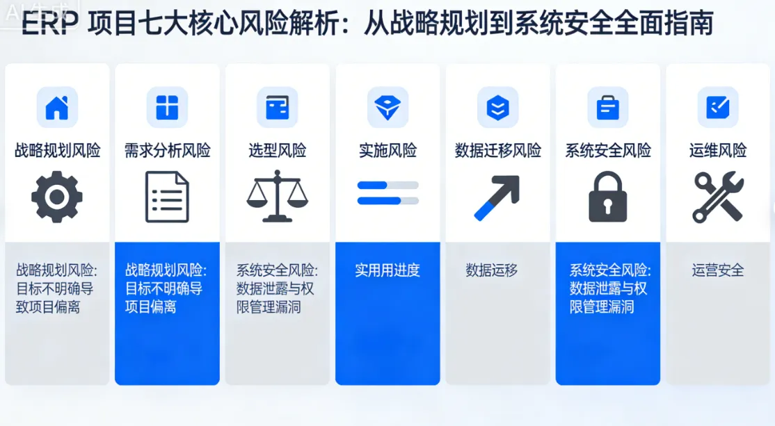 ERP项目七大核心风险解析：从战略规划到系统安全全面指南