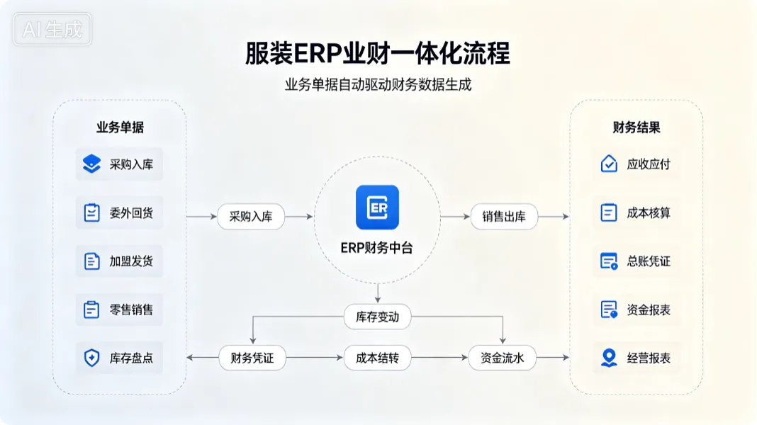 服装ERP财务管理模块:业财一体化管控与专属成本核算方案