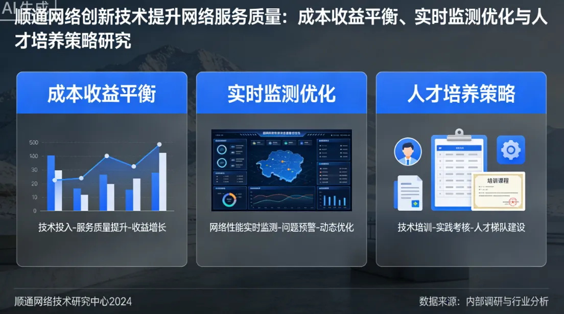 顺通网络创新技术提升网络服务质量：成本收益平衡、实时监测优化与人才培养策略研究