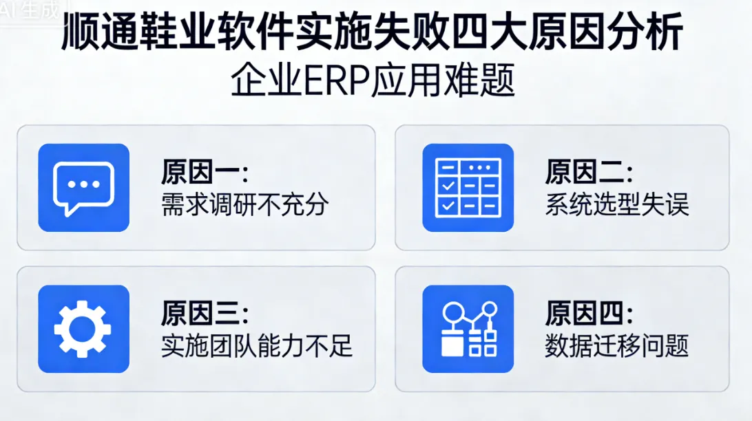 顺通鞋业软件实施失败四大原因分析 | 企业ERP应用难题