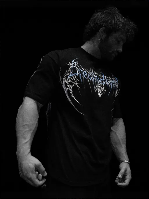 Breathedivinity美式潮牌暗黑风格运动休闲男士超大T恤棉质短袖