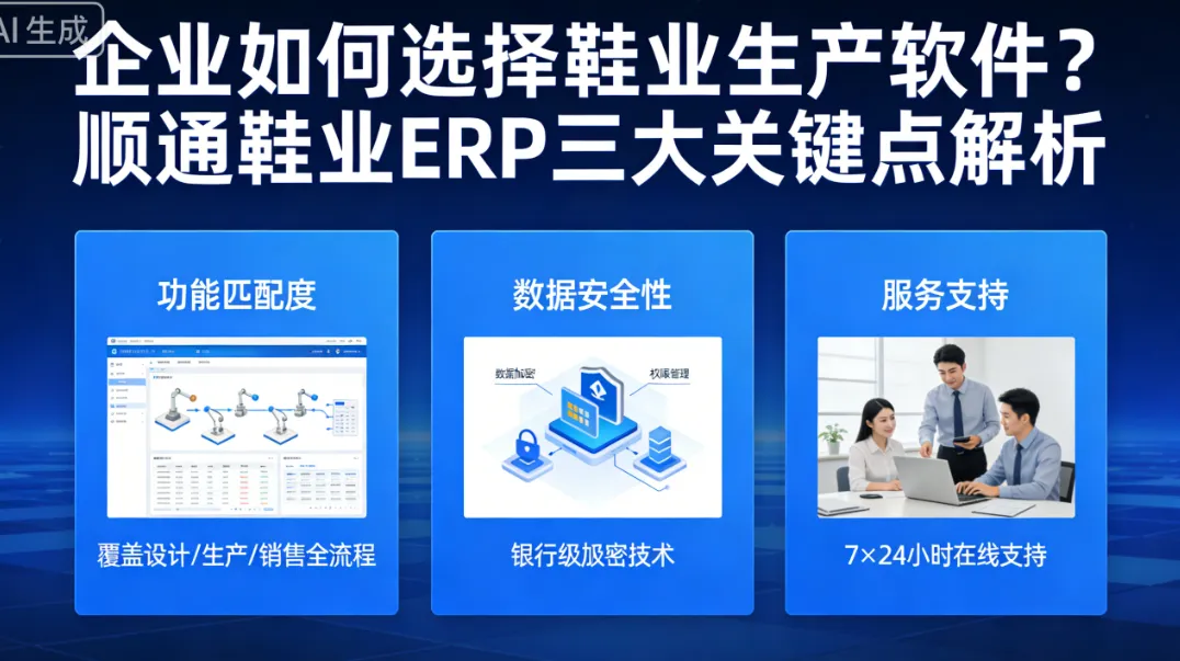 企业如何选择鞋业生产软件?顺通鞋业ERP三大关键点解析