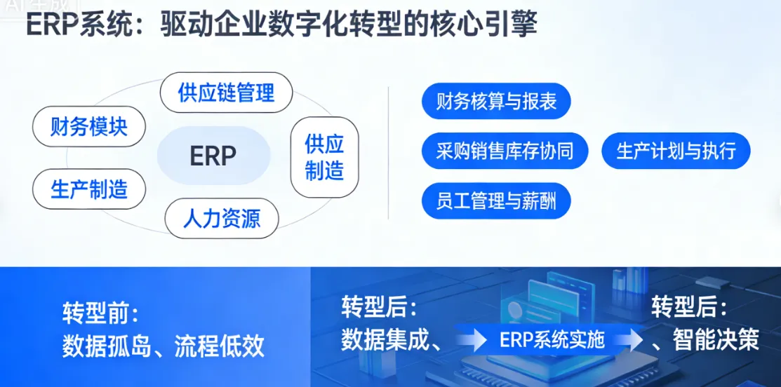 ERP 系统：驱动企业数字化转型的核心引擎