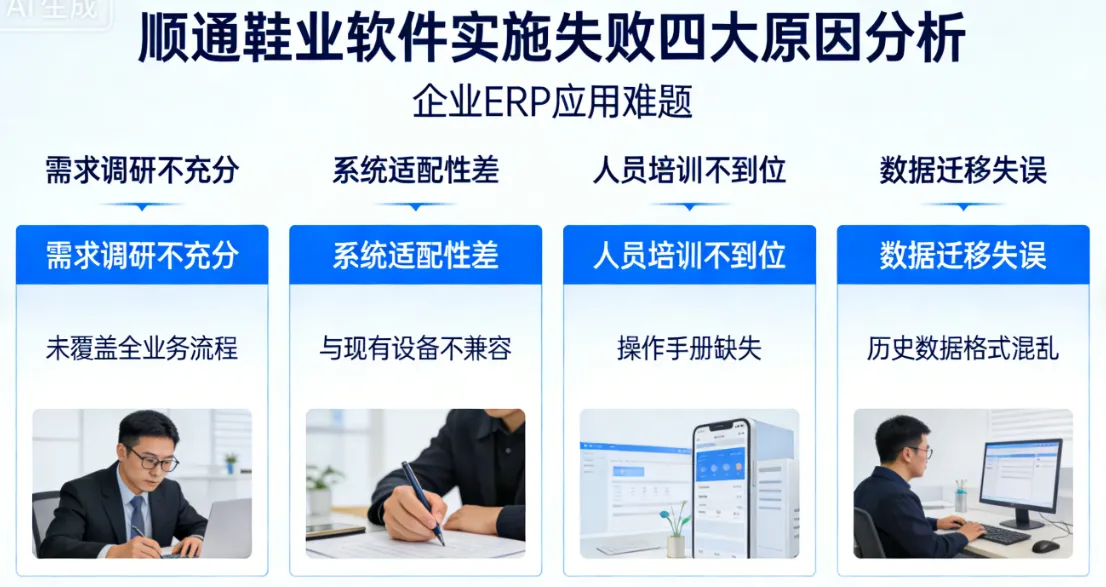 顺通鞋业软件实施失败四大原因分析 | 企业ERP应用难题