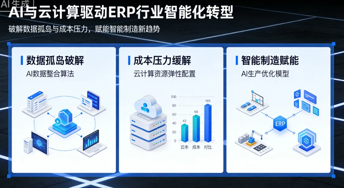 AI与云计算驱动ERP行业智能化转型：破解数据孤岛与成本压力，赋能智能制造新趋势