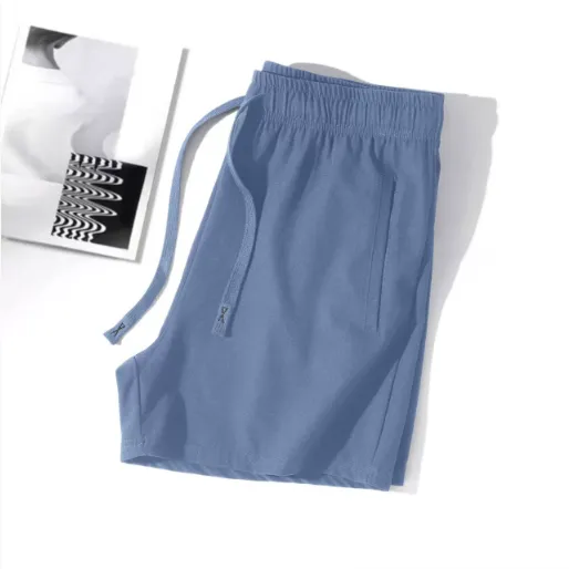 夏季新款情侣运动休闲短裤宽松透气沙滩裤高弹力冰丝男女速干短裤