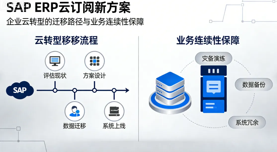 SAP ERP云订阅新方案：企业云转型的迁移路径与业务连续性保障