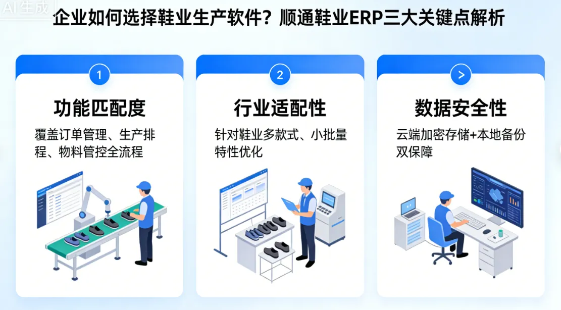 企业如何选择鞋业生产软件?顺通鞋业ERP三大关键点解析