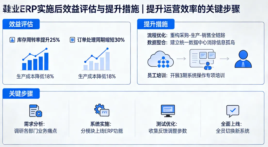 鞋业ERP实施后效益评估与提升措施 | 提升运营效率的关键步骤