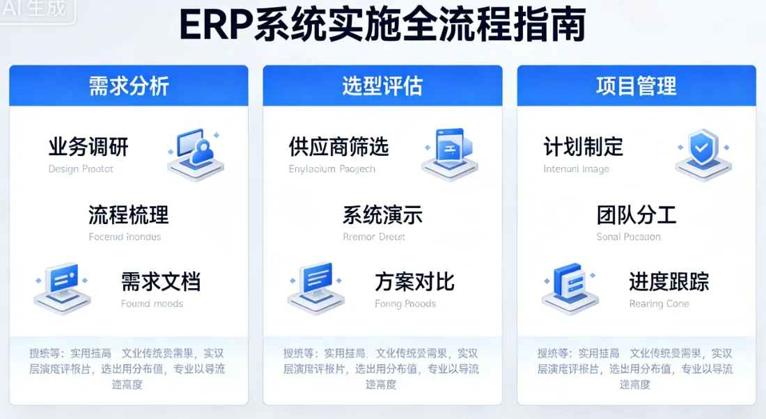 ERP系统实施全流程指南：需求分析、选型评估与项目管理