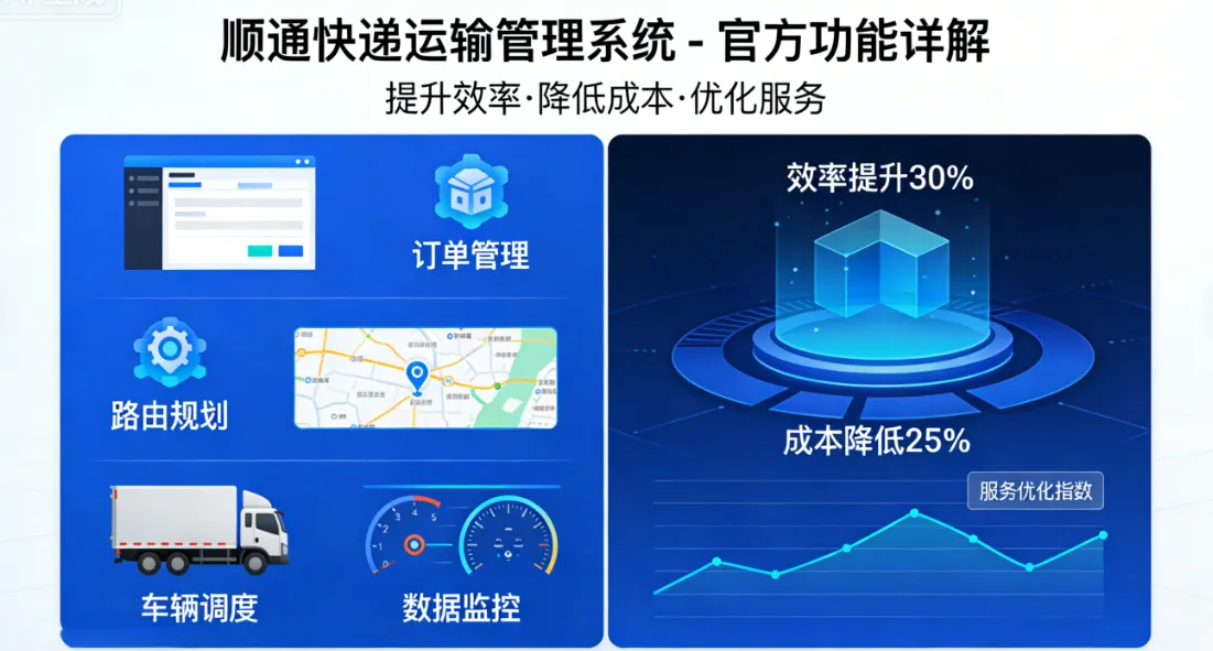顺通快递运输管理系统 - 官方功能详解 | 提升效率·降低成本·优化服务