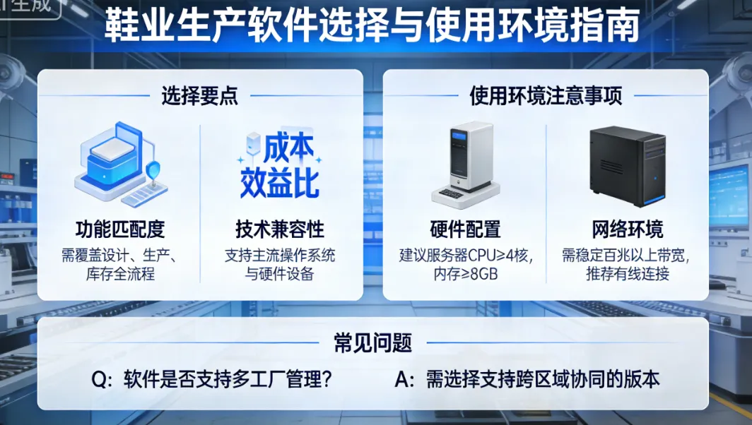 鞋业生产软件该如何选择呢?使用需要注意哪些环境?
