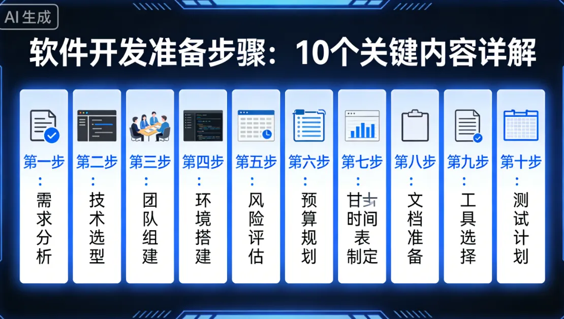 软件开发准备步骤：10个关键内容详解