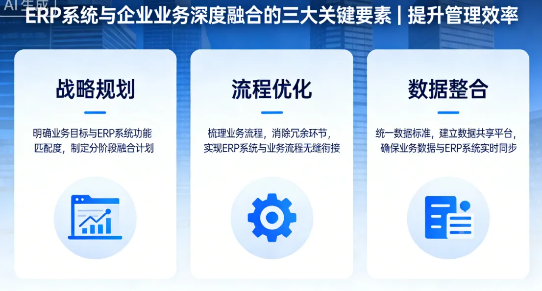 ERP系统与企业业务深度融合的三大关键要素 | 提升管理效率